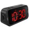 Digital Dual Alarm Clock for Bedroom, Easy to Set, 0-100% Dimmer, USB Charger, 5 Sounds Adjustable Volume, Weekday/Weekend Mode, Snooze, 12/24Hr, Battery Backup, Compact Clock for Bedside(Red)